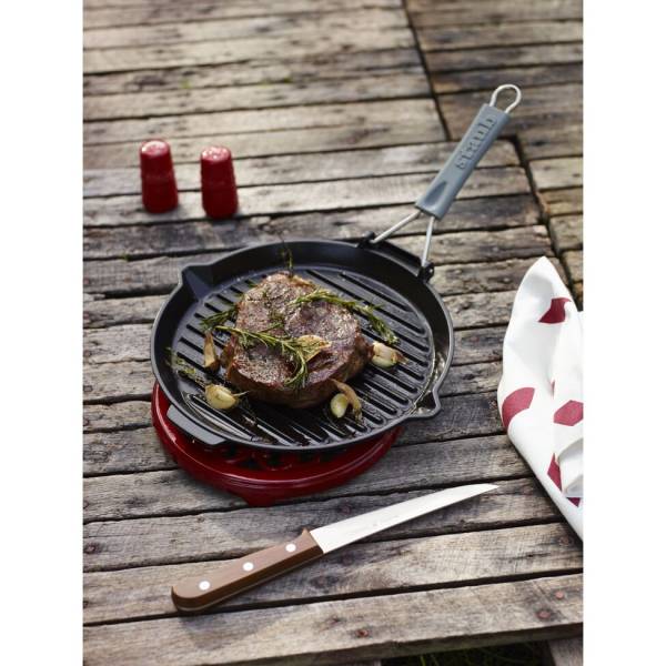 grills ronds en fonte Staub avec bec verseur 28 cm