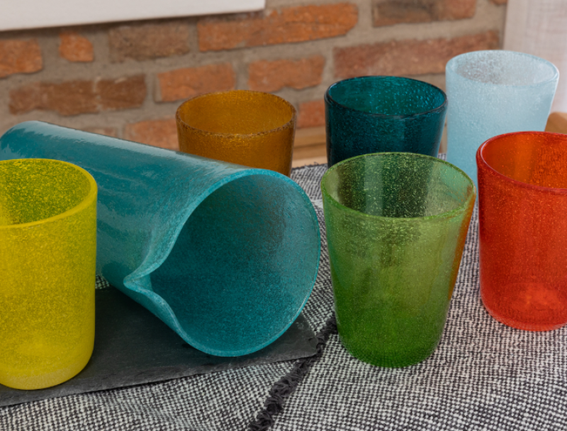 verres Memento en verre bullé